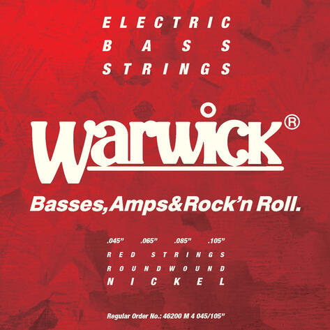 WARWICK RED MEDIUM 4 - STRUNY BASOWE WARWICK 46200 M 4 045/105"' WARWICK