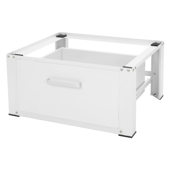 Waschmaschinen Untergestell mit Schublade 63x54 cm Weiß aus Stahl ML-Design ML-DESIGN