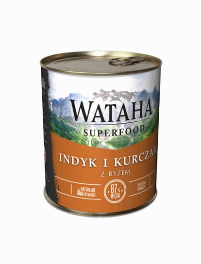 Wataha Puszka 87% Indyka Z Kurczakiem Z Dodatkiem Ryżu I Witamin - 850G / Wataha Inny producent