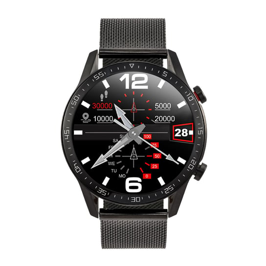 Watchmark, Outdoor Wl13 Zegarek Smartwatch, Czarny Mesh Watchmark