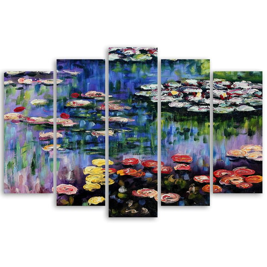 Water Lilies - Claude Monet 150x100 (5 Panele) Legendarte