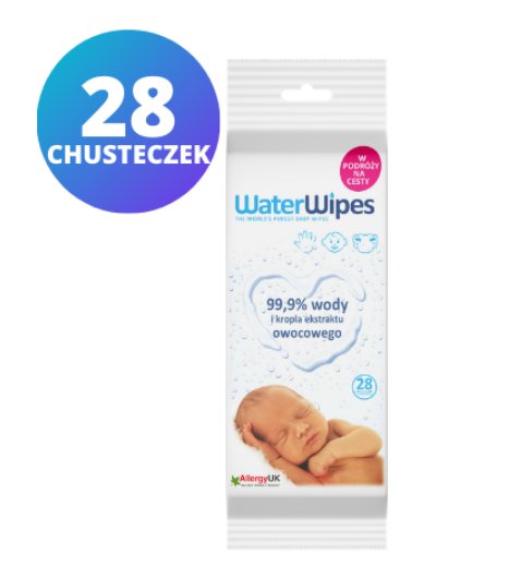 WaterWipes, Baby, Chusteczki nawilżane dla dzieci, 28 szt. WaterWipes