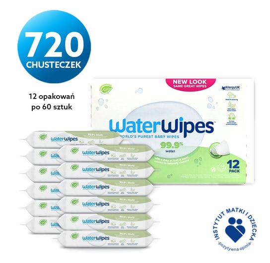 WaterWipes, Chusteczki nawilżane dla dzieci Bio Soapberry, 720 szt. WaterWipes