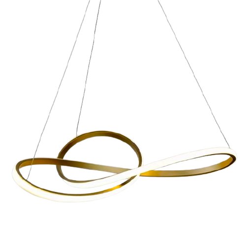 Wavy 60 - żyrandol LED 60cm pierścień złoty mat Iluminar