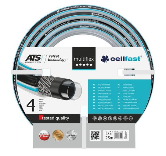 Wąż ogrodowy CELLFAST Multiflex ATS VT 13-200, 1/2", 25 m Cellfast