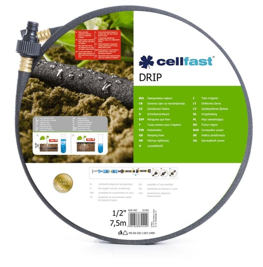 Wąż ogrodowy nawadniający CELLFAST Drip 19001, 1/2", 7,5 m Cellfast