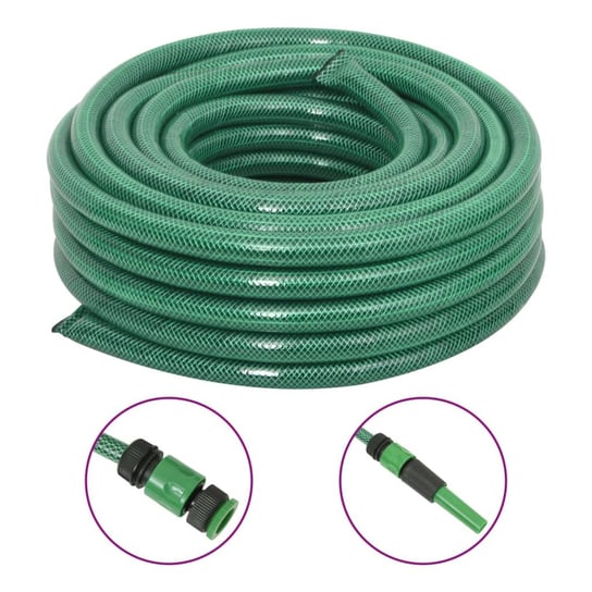Wąż ogrodowy PVC 20m, z zestawem złączek, zielony Inna marka