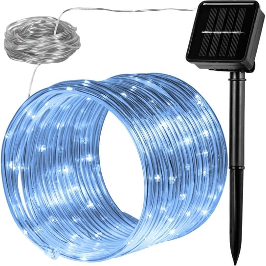 Wąż solarny JOYLIGHT, 100 diod LED, 10 m, barwa zimna biała JOYLIGHT