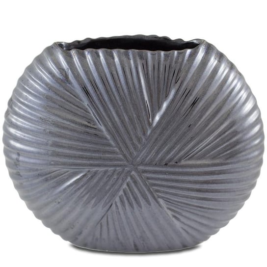 Wazon ceramiczny Aster, czarny, 19,5x6x17 cm Pigmejka