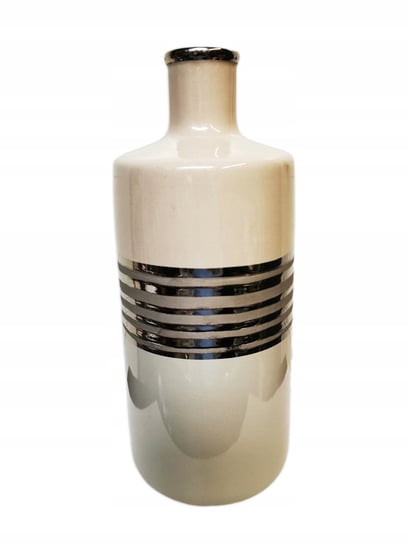 Wazon dekoracyjny ceramiczny beżowo-szary 29 cm Ewax