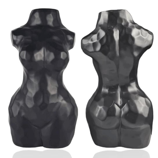 Wazon Dekoracyjny Czarny w Kształcie Kobiecego Ciała - 30cm - Ceramiczny Inna marka