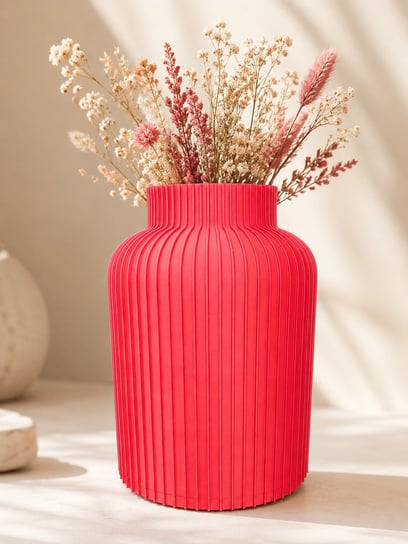 Wazon MARTYNA Czerwony Japandi Loft Boho Boho