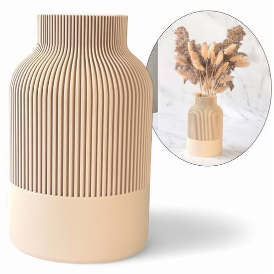 Wazon na kwiaty nietłukący 20 cm Nowoczesny wazon Dekoracja domu solidny 3D Kajawis