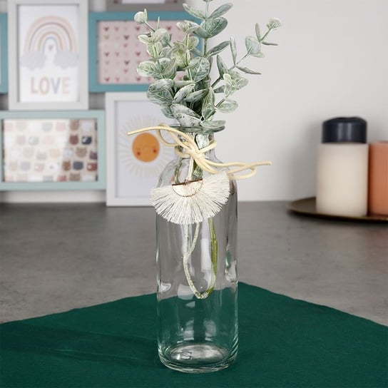 Wazon na kwiaty z zawieszką dekoracyjny szklany 16 cm Vilde