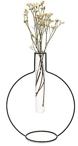 wazon Sylwetka XL 27 x 21,5 cm szkło/stal w kolorze czarnym TWM