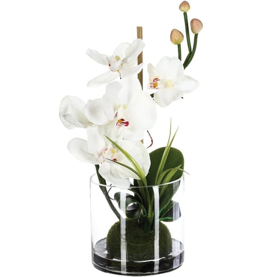 Wazon szklany z kwiatami sztucznymi ATMOSPHERA, 37x18 cm Atmosphera