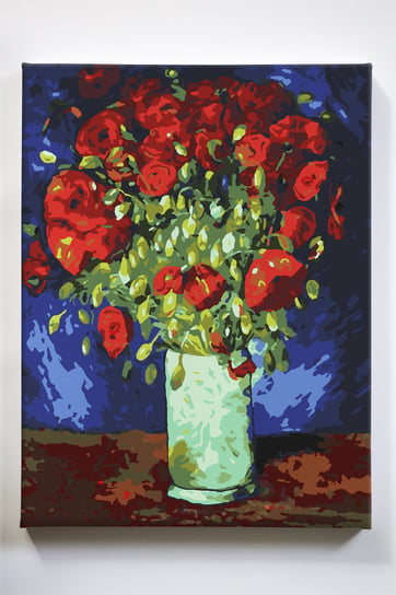 Wazon z makami, van Gogh, kwiaty, bukiet, malowanie po numerach, blejtram Akrylowo