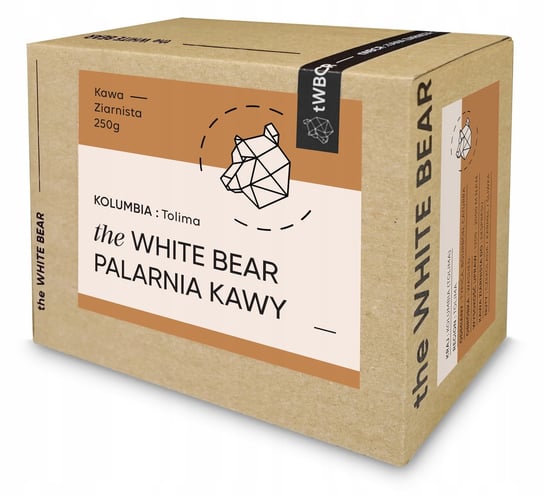 WBC BRĄZOWA  kawa ziarnista Kolumbia TOLIMA 250g White Bear Coffee