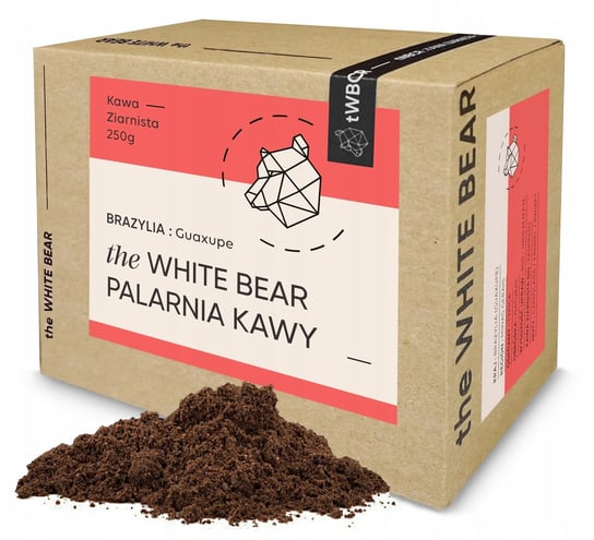WBC CZERWONA kawa mielona Brazylia Guaxupe Espresso 250g M.PRZELEWOWE White Bear Coffee