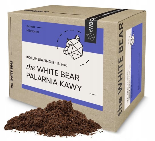 WBC KOBALT kawa mielona Kolumbia-Indie Blend 250g M.CIŚNIENIOWE The White Bear