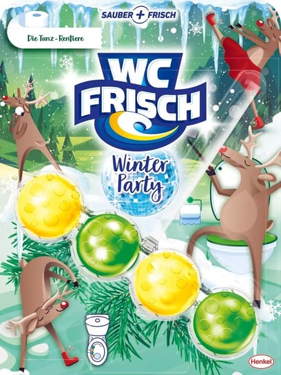 WC Frisch Winter Party Tanz-Rentiere Zawieszka WC 50 g DE Henkel