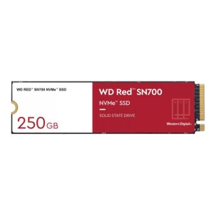 WD Red SN700 250 GB NVMe SSD do urządzeń NAS, charakteryzujący się solidną responsywnością systemu i wyjątkową wydajnością we/wy Western Digital