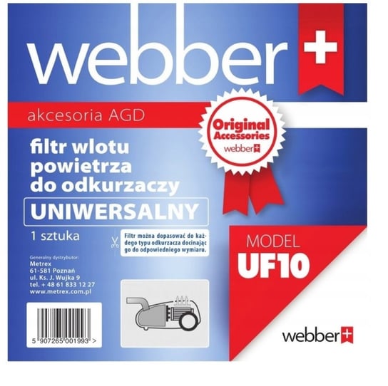 Webber Filtr Wlotowy Odkurzaczy Uf10 Uniwersalny Webber