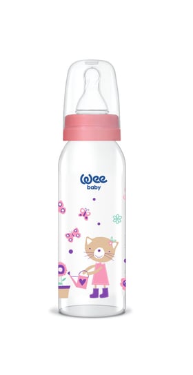 Wee Baby Butelka Szklana Do Karmienia 250Ml 0M+ Róż Inna marka