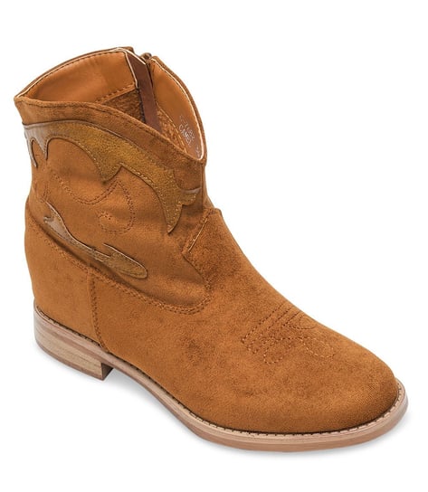 Wegańskie Kowbojki damskie, Ideal Shoes G-7682 Brązowe, rozmiar 37 IDEAL SHOES