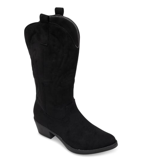 Wegańskie Kowbojki damskie, Ideal Shoes MR-1881, czarne, rozmiar 38 IDEAL SHOES