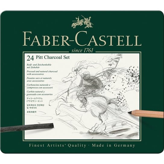 Węgiel rysunkowy, Pitt Monochrome, 24 sztuki Faber-Castell