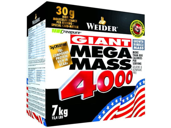 Weider, Mega Mass 4000, biała czekolada-pralina, 7000 g Weider
