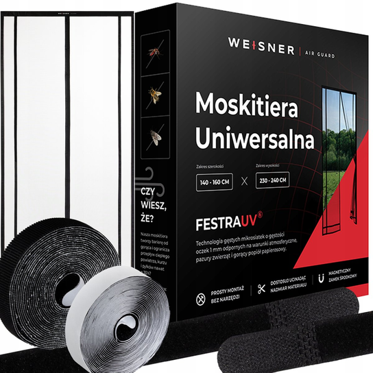 Weisner Incont Weisner Moskitiera Magnetyczna Drzwi Balkonowe Balkonowa Wymiar 140/150 ...