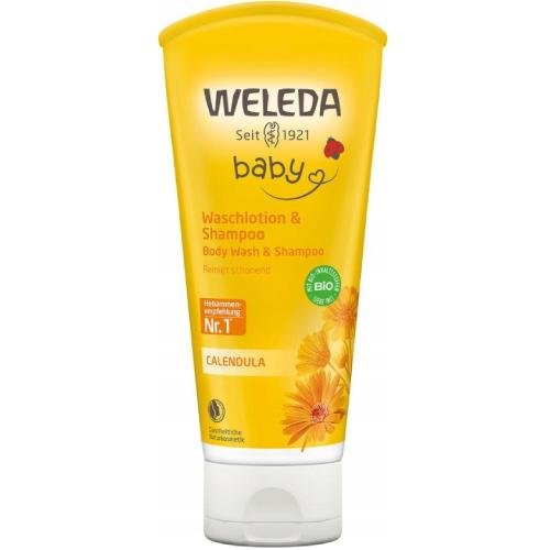 Weleda Calendula, szampon i płyn do mycia ciała dla niemowląt z nagietkiem lekarskim, 200 Weleda