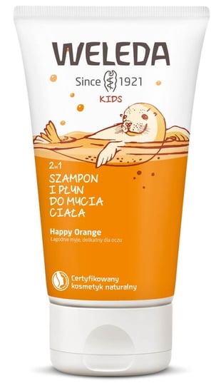Weleda Kids, szampon i płyn do mycia ciała 2w1, happy orange, 150 ml Weleda