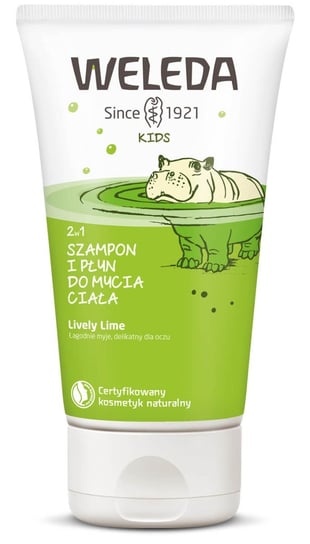 Weleda Kids, szampon i płyn do mycia ciała 2w1, lively lime, 150 ml Weleda