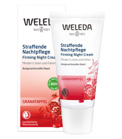 Weleda, Pomegranate, krem do twarzy z granatem ujędrniający na noc, 30 ml Weleda