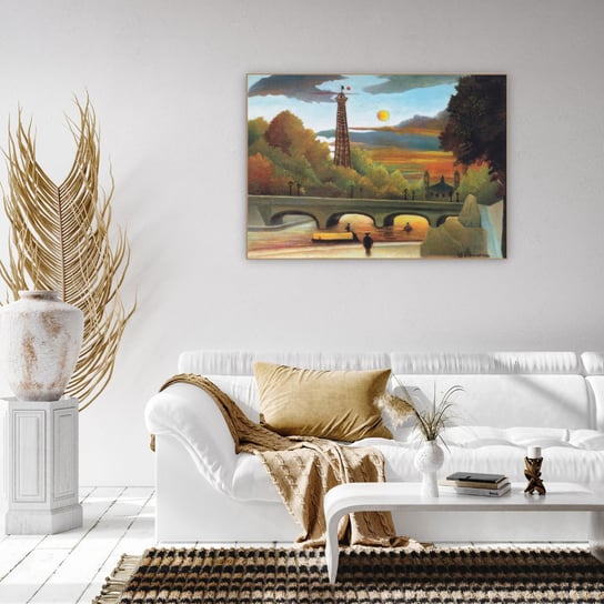 Well Done Shop | Obraz Henri Rousseau "Sekwana i Wieża Eiffla w zachodzie słońca" | wym. 50x70 cm Well Done Shop