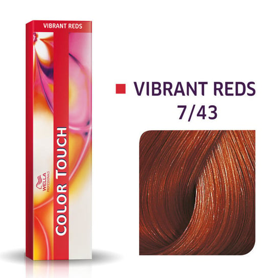 Wella Color Touch 7/43, Bezamoniakowa półtrwała farba do włosów 7/43 60ml Wella