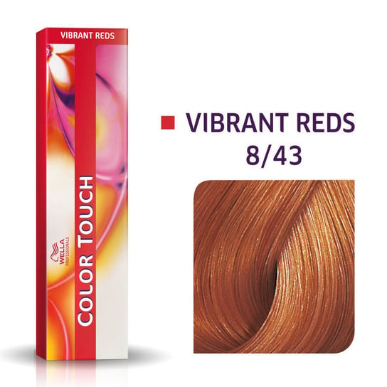 Wella Color Touch 8/43, Bezamoniakowa półtrwała farba do włosów 8/43 60ml Wella
