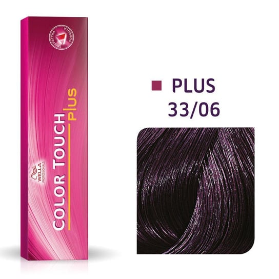 Wella Color Touch Plus 33/06, Bezamoniakowa półtrwała farba do włosów 33/06 60ml Wella