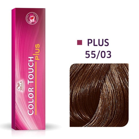 Wella Color Touch Plus 55/03, Bezamoniakowa półtrwała farba do włosów 55/03 60ml Wella