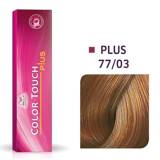 Wella Color Touch Plus 77/03, Bezamoniakowa półtrwała farba do włosów 77/03 60ml Wella