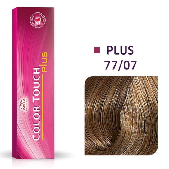 Wella Color Touch Plus 77/07, Bezamoniakowa półtrwała farba do włosów 77/07 60ml Wella