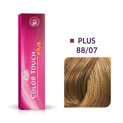 Wella Color Touch Plus 88/07, Bezamoniakowa półtrwała farba do włosów 88/07 60ml Wella