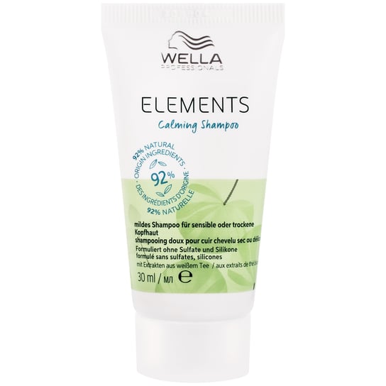 Wella, Elements Calming Shampoo, Szampon do włosów i suchej lub wrażliwej skóry głowy, nawilża i oczyszcza, 30 ml Wella