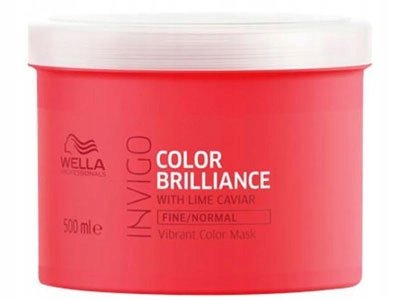 Wella Invigo Color Brilliance, Maska do włosów farbowanych ochrona koloru, ułatwione rozczesywanie, nawilżenie, 500 ml Wella