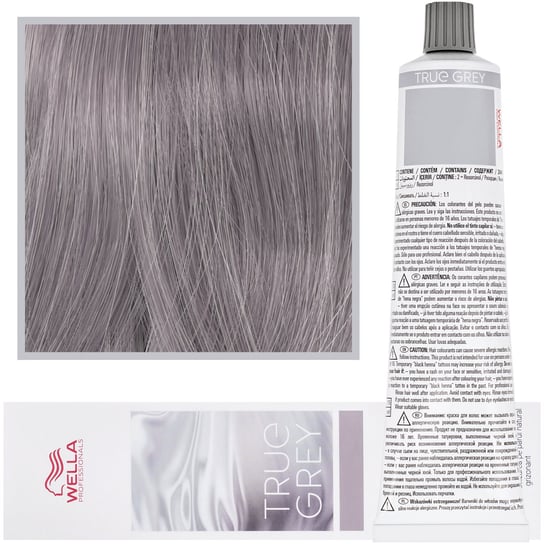 Wella True Grey Pearl Mist Dark Toner, Perłowa ciemna migiełka toner, farba utleniająca do włosów naturalnie siwych, 60ml Wella