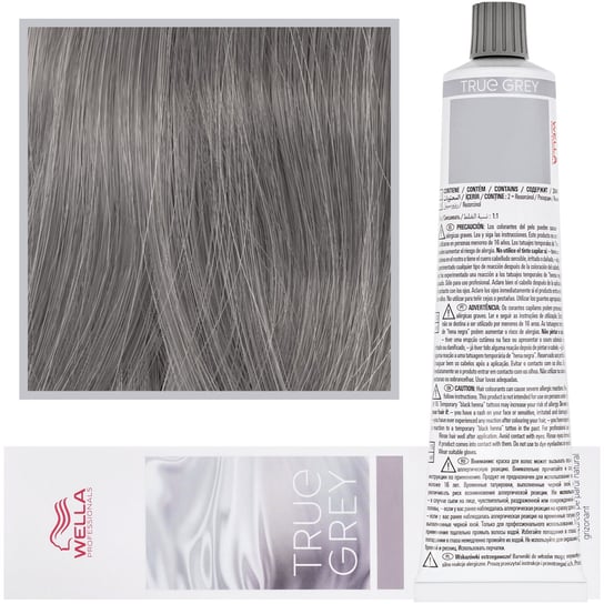 Wella True Grey Shimmer Dark Toner Graphite, Błyszczący ciemny grafit toner, farba do naturalnie siwych włosów, 60ml Wella