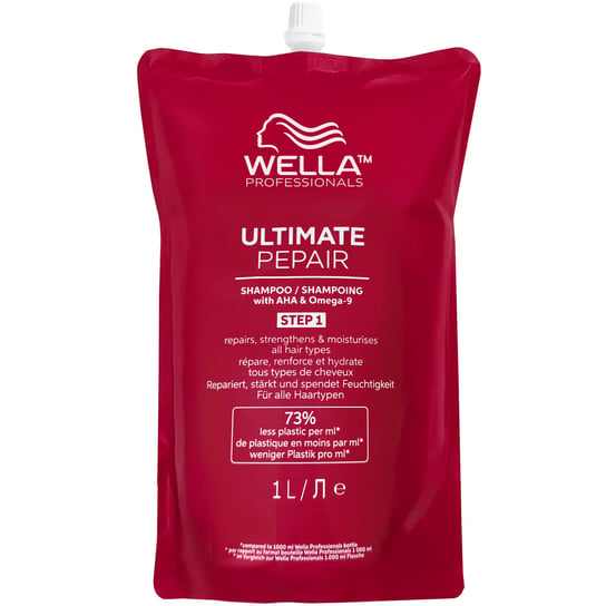 Wella Ultimate Repair Shampoo Refill, Regenerujący szampon do włosów suchych i zniszczonych, 1000ml Wella